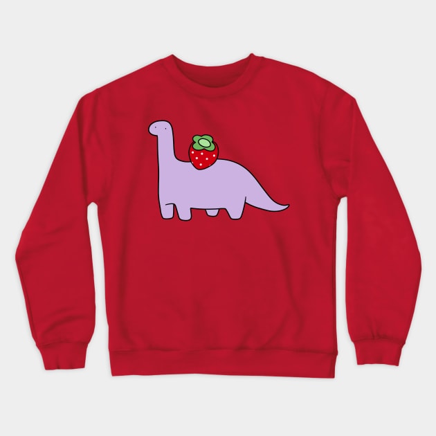 Strawberry Long Neck Dino Crewneck Sweatshirt by saradaboru